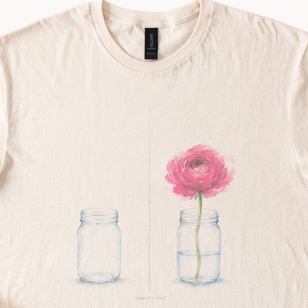 Empty / Full Bloom Resting in a Diptych Jar Tee